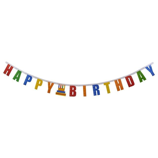 Banner Happy Birthday lego multicolor