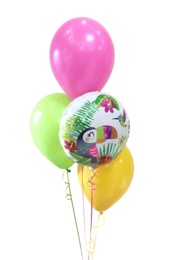 Bouquet de globos tucan tropical