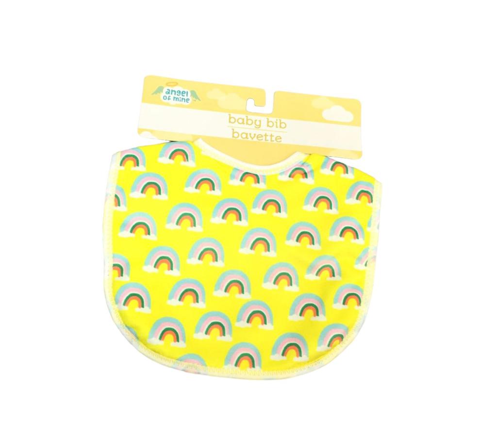 Babero Amarillo con diseño de Arcoiris