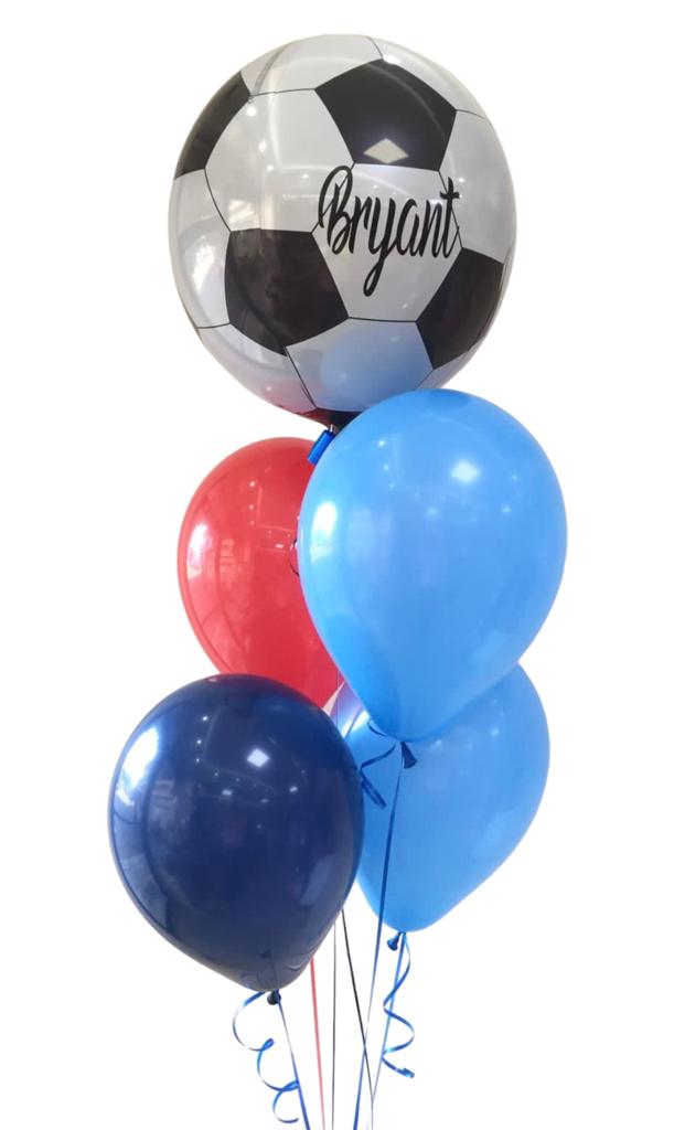Arreglo de Globos 1 Orbz Soccer Futball Personalizado + 4 Latex 12''