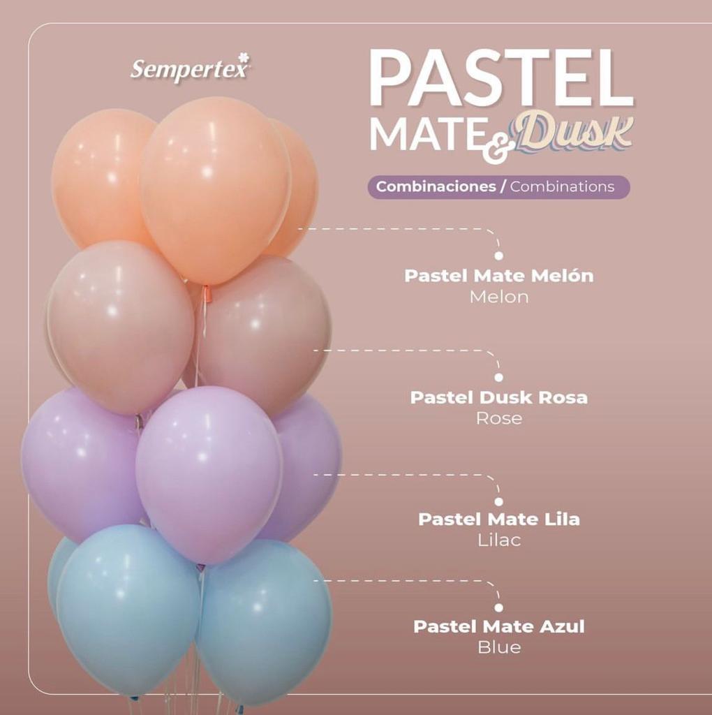 Bouquet de globos Latex 12" Pastel Mate Dusk