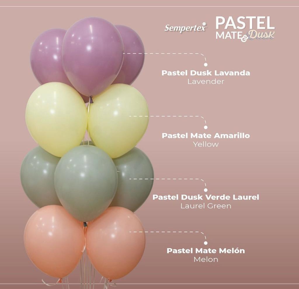 Bouquet de globos Latex 12" Pastel Mate Dusk