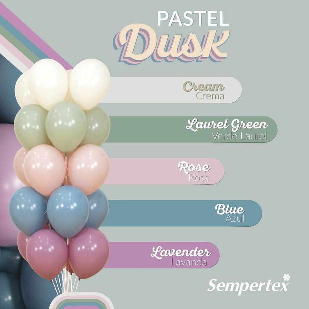 Bouquet de globos Latex 12" Paste Mate Dusk
