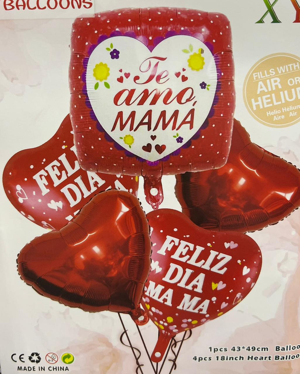 Set de Globos Te Amo Mamá