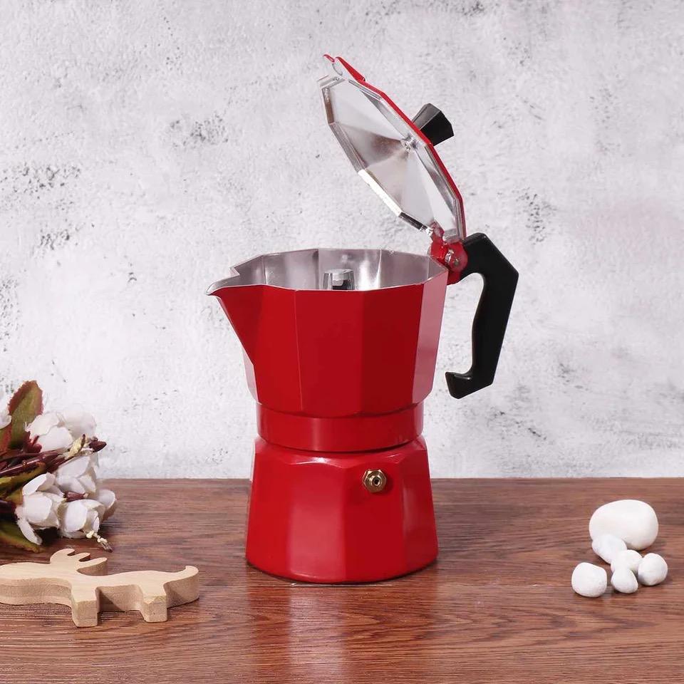 Greca Roja Oscuro 3 Tazas