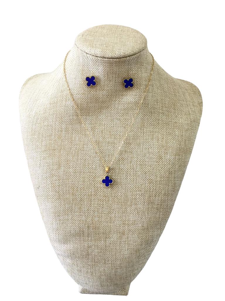 Set Aretes y cadena acero inoxidable