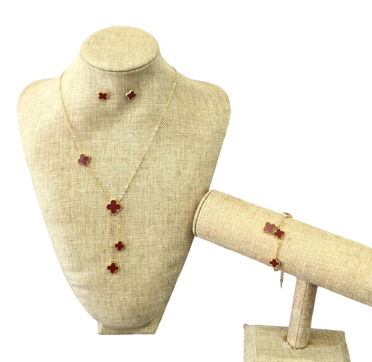 Set aretes, cadena y guillo