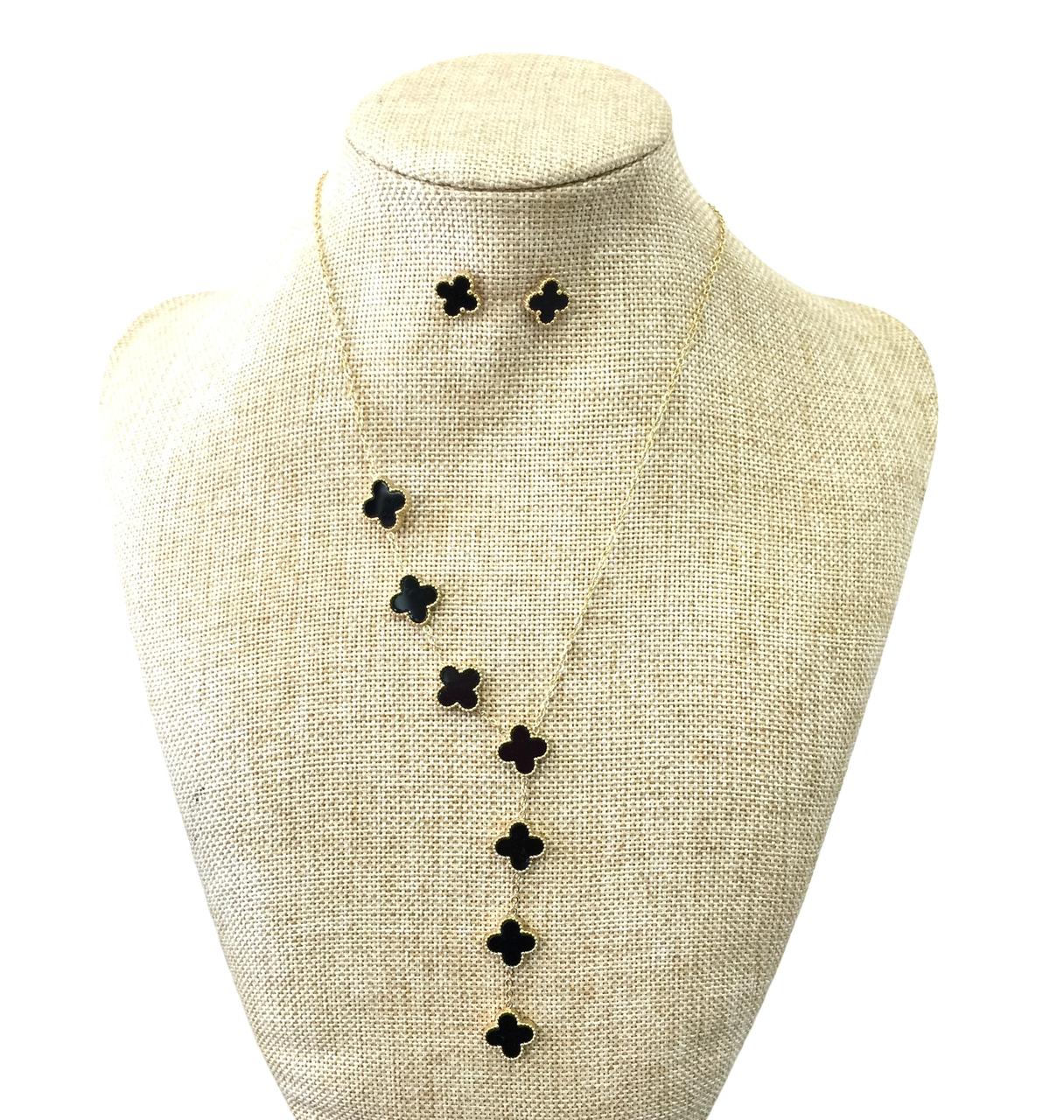 Set Aretes y cadena acero inoxidable