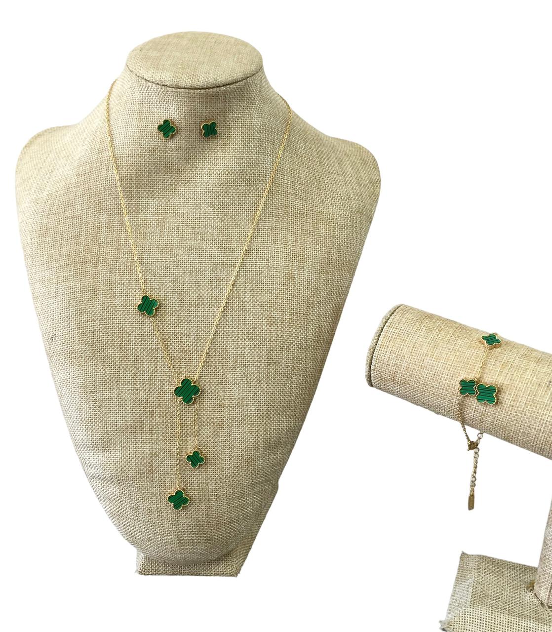Set aretes, cadena y guillo
