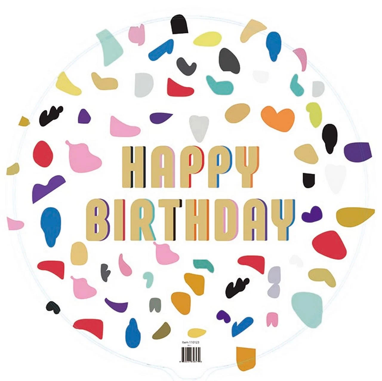 MET HAPPY BIRTHDAY CON CONFETIS (18")