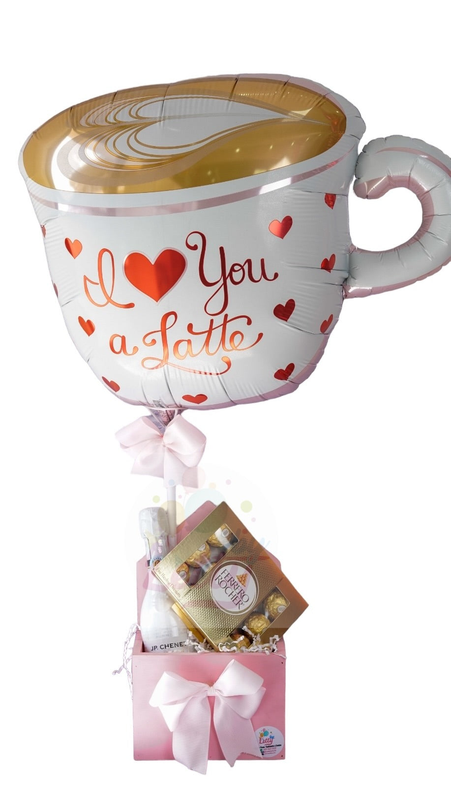 Arreglo de caja Rosada en Forma De Casita