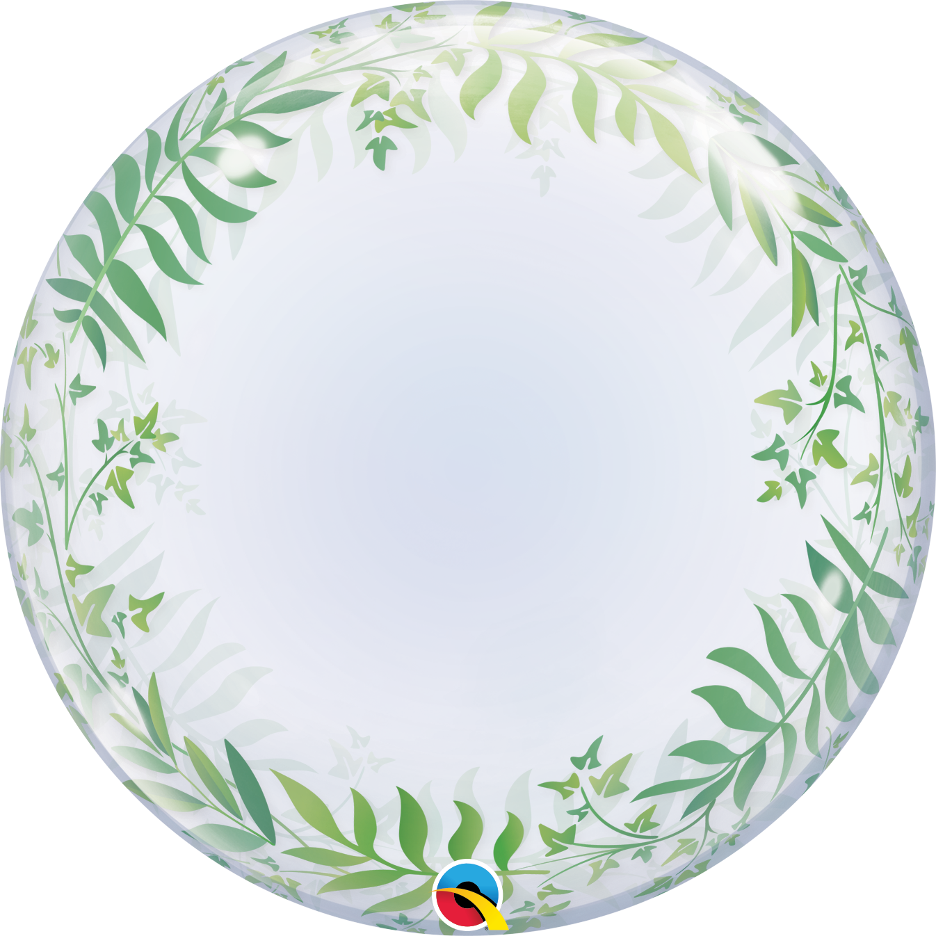 Burbuja 24" con hojas verde