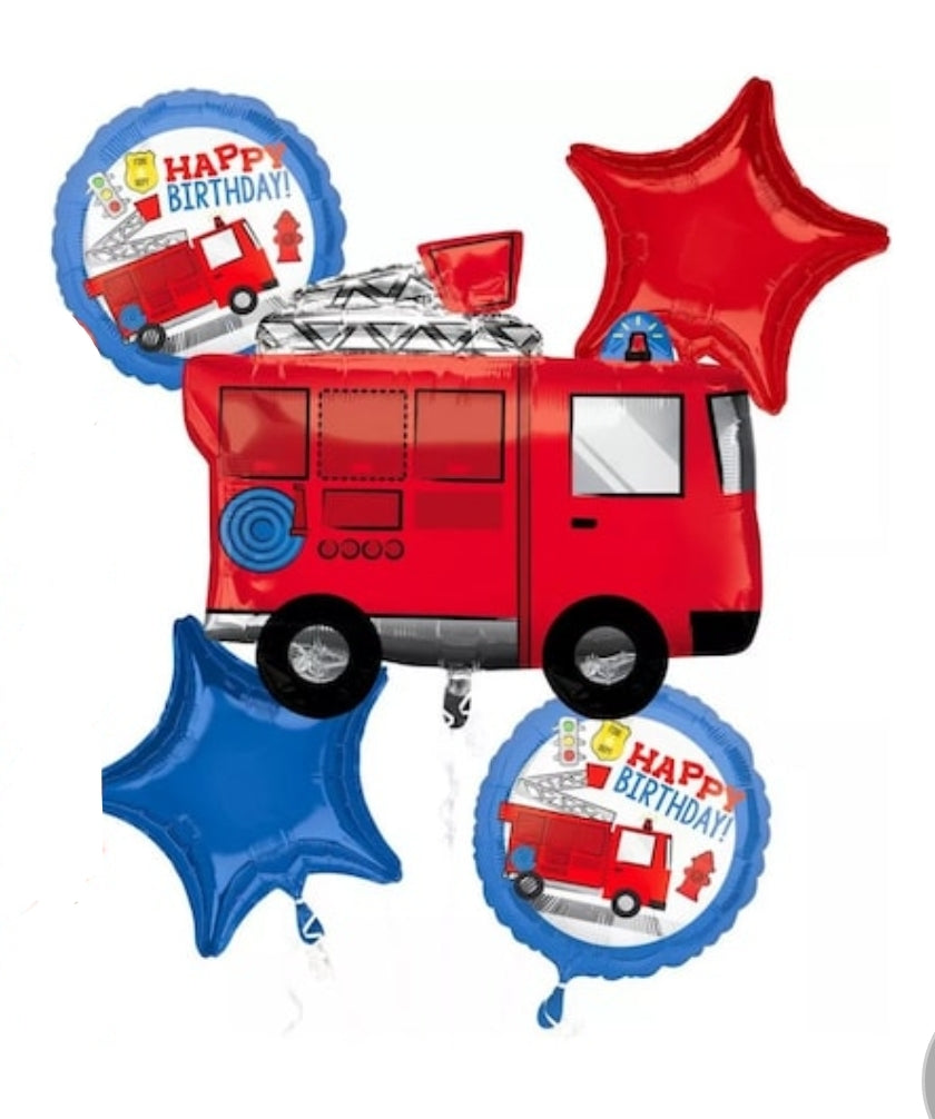 SET GLOBOS CAMIÓN DE BOMBERO