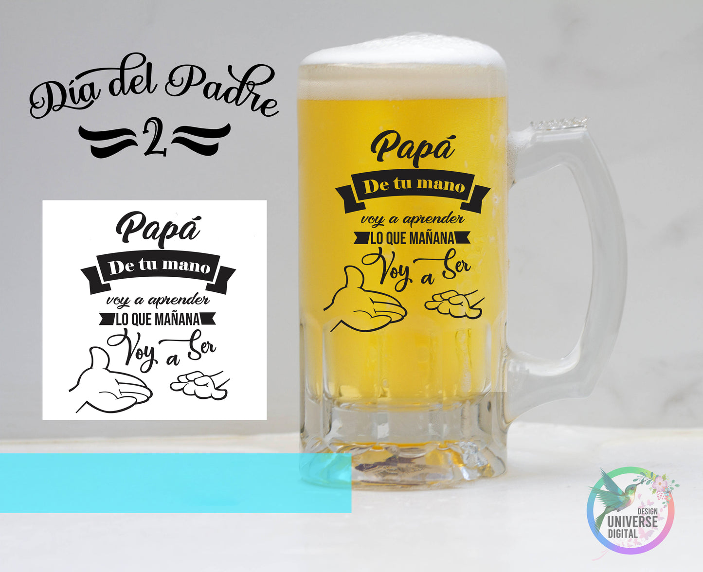 Jarra de Cerveza frozen Happy Fathers Day