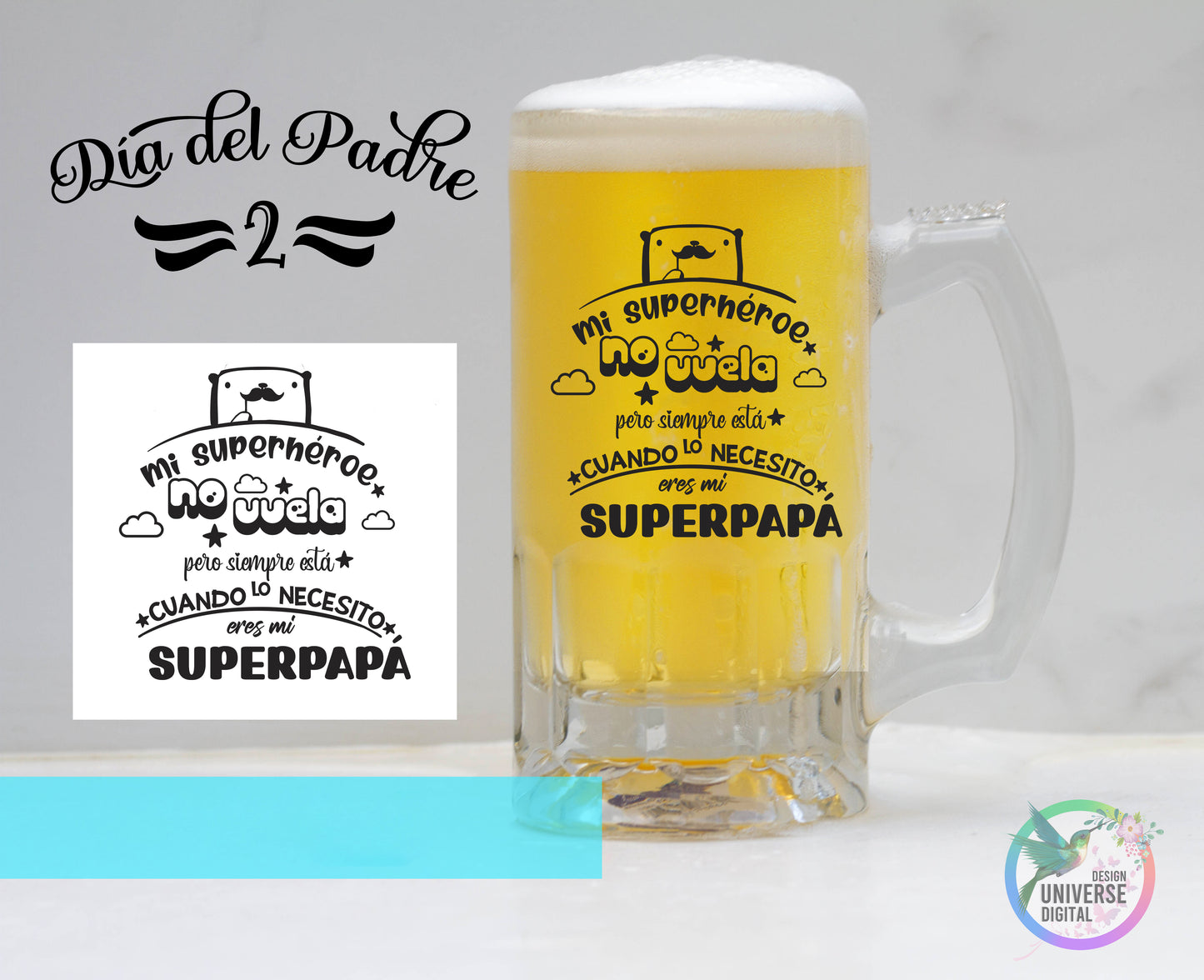 Jarra de Cerveza frozen Happy Fathers Day