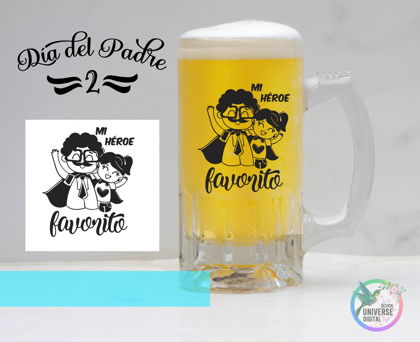 Jarra de Cerveza frozen Happy Fathers Day