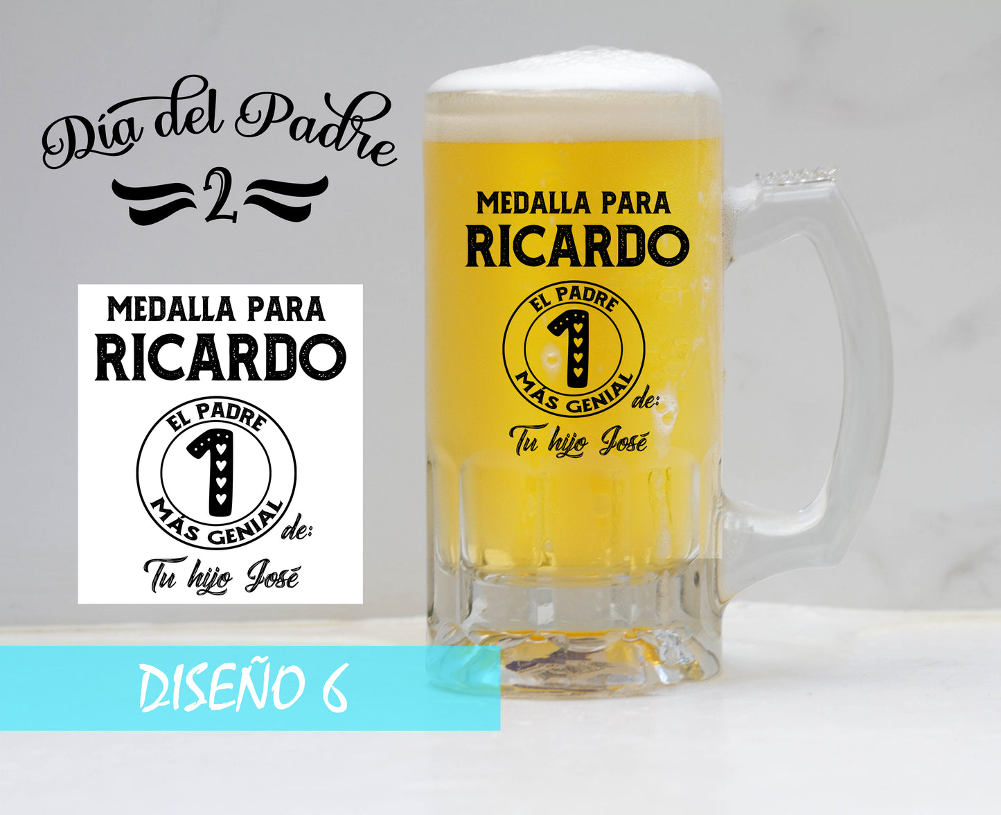 Jarra de Cerveza frozen Happy Fathers Day