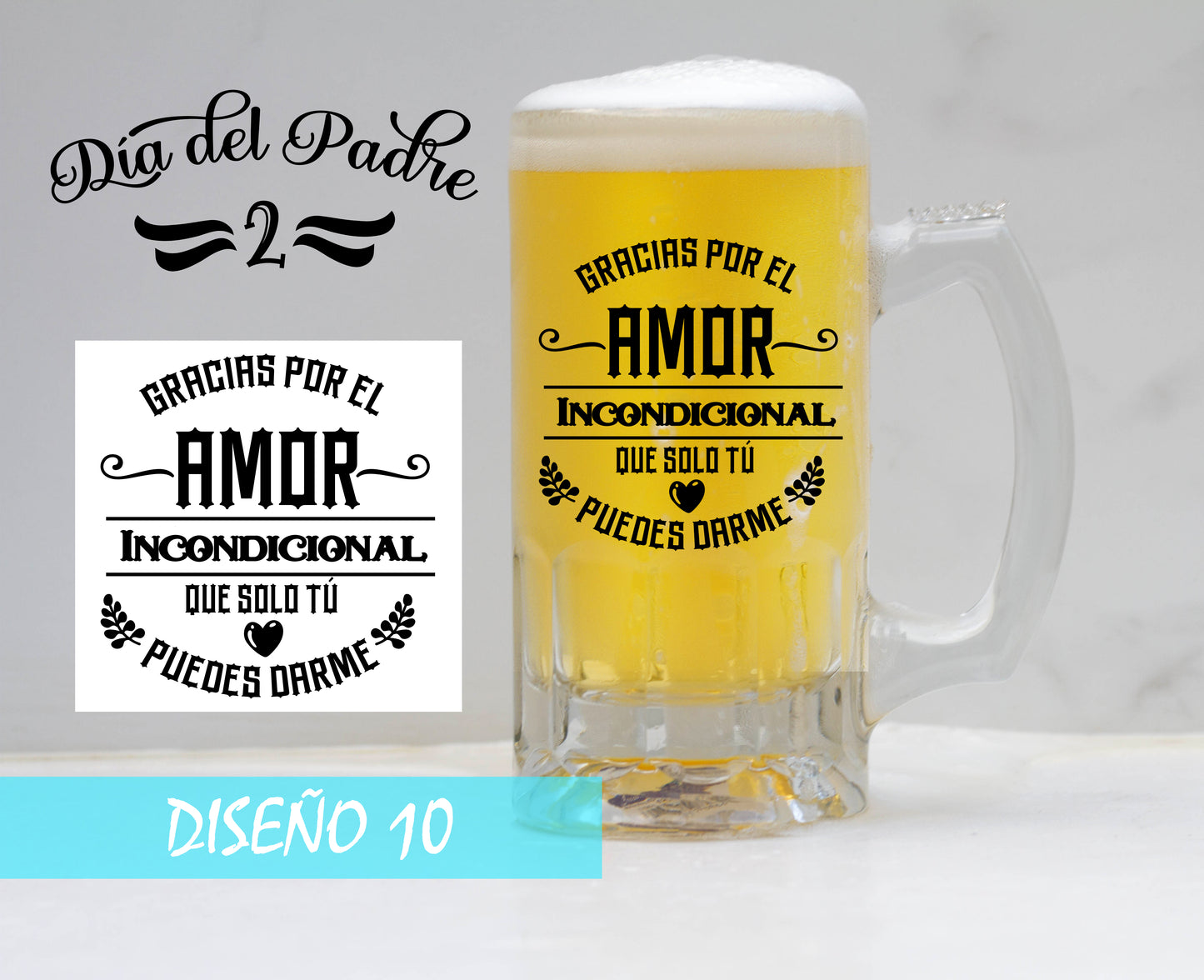 Jarra de Cerveza frozen Happy Fathers Day