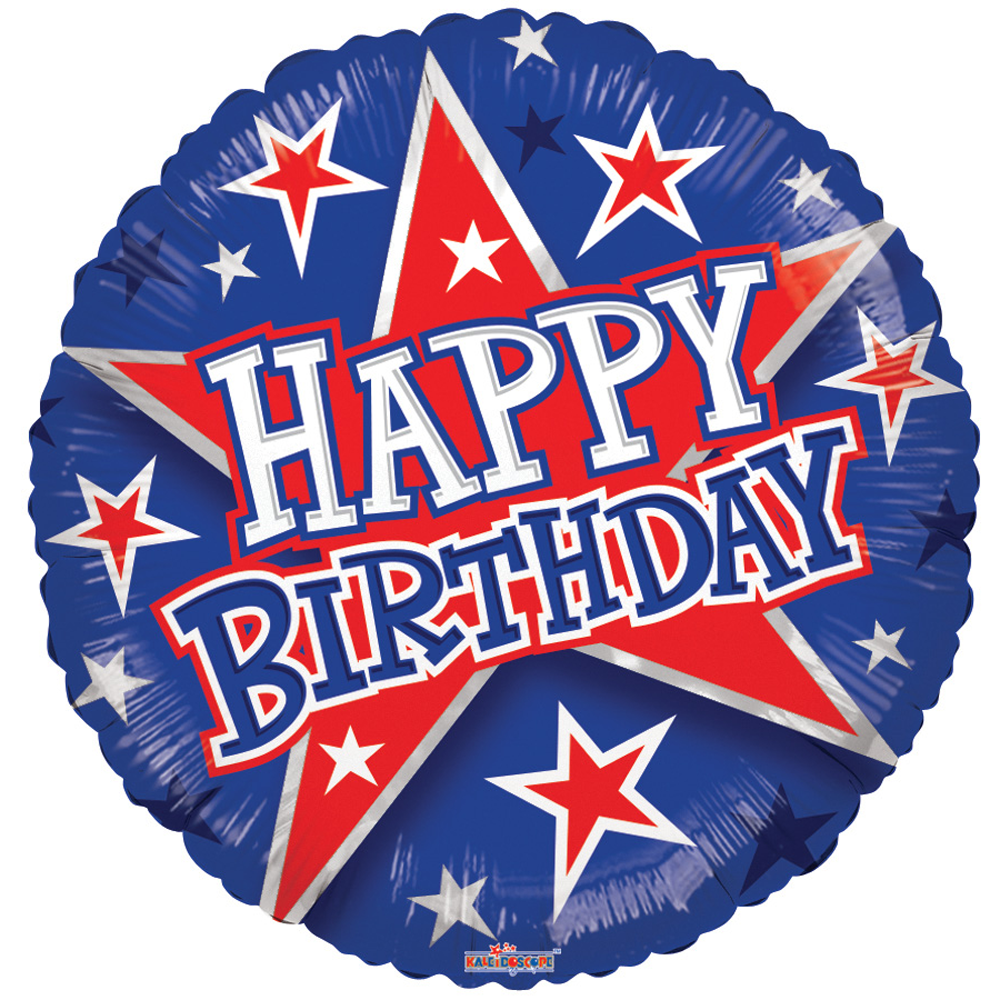 METALICO 18¨ HAPPY BIRTHDAY AZUL CON ROJO