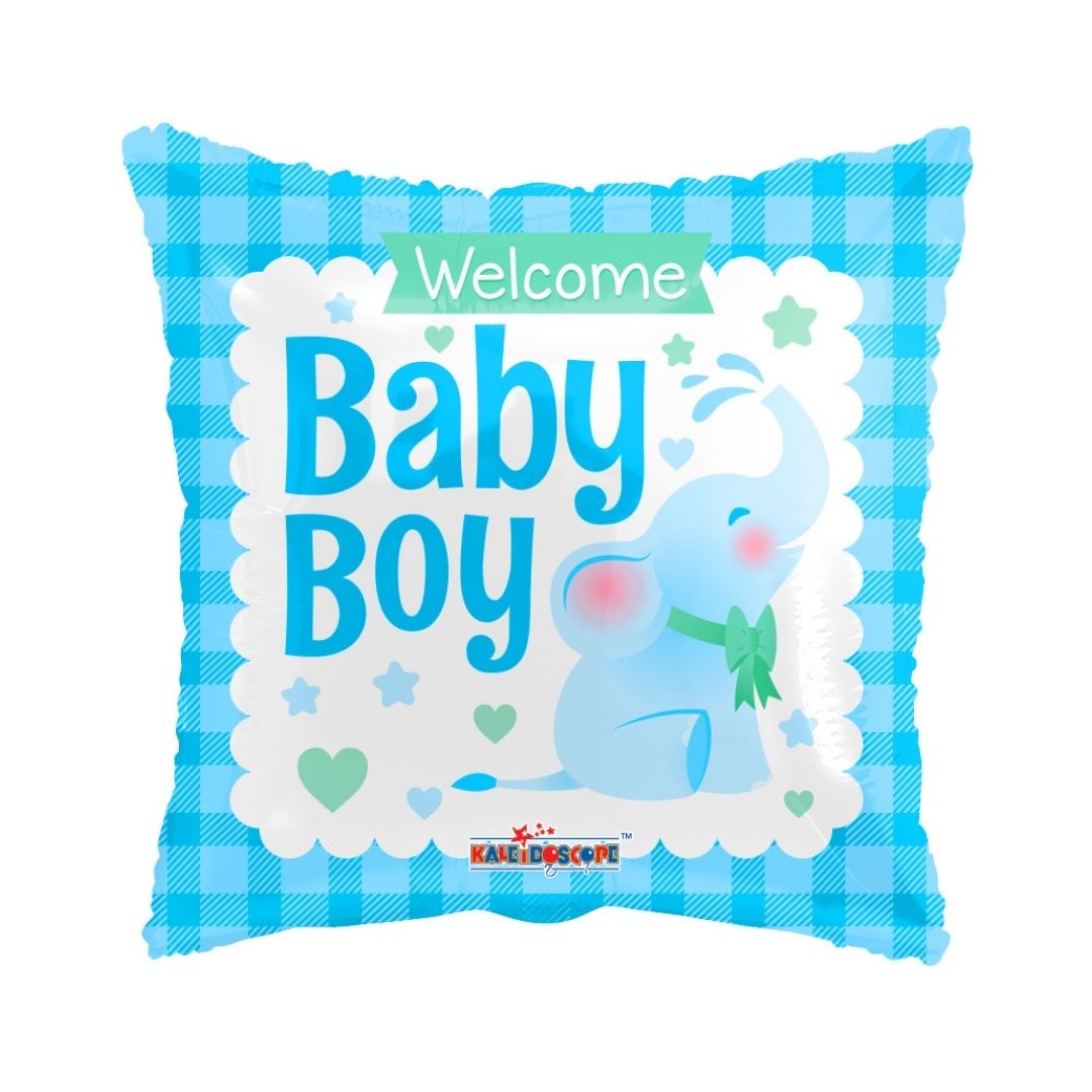 18" Square Baby Boy Little Elephant Gellibean