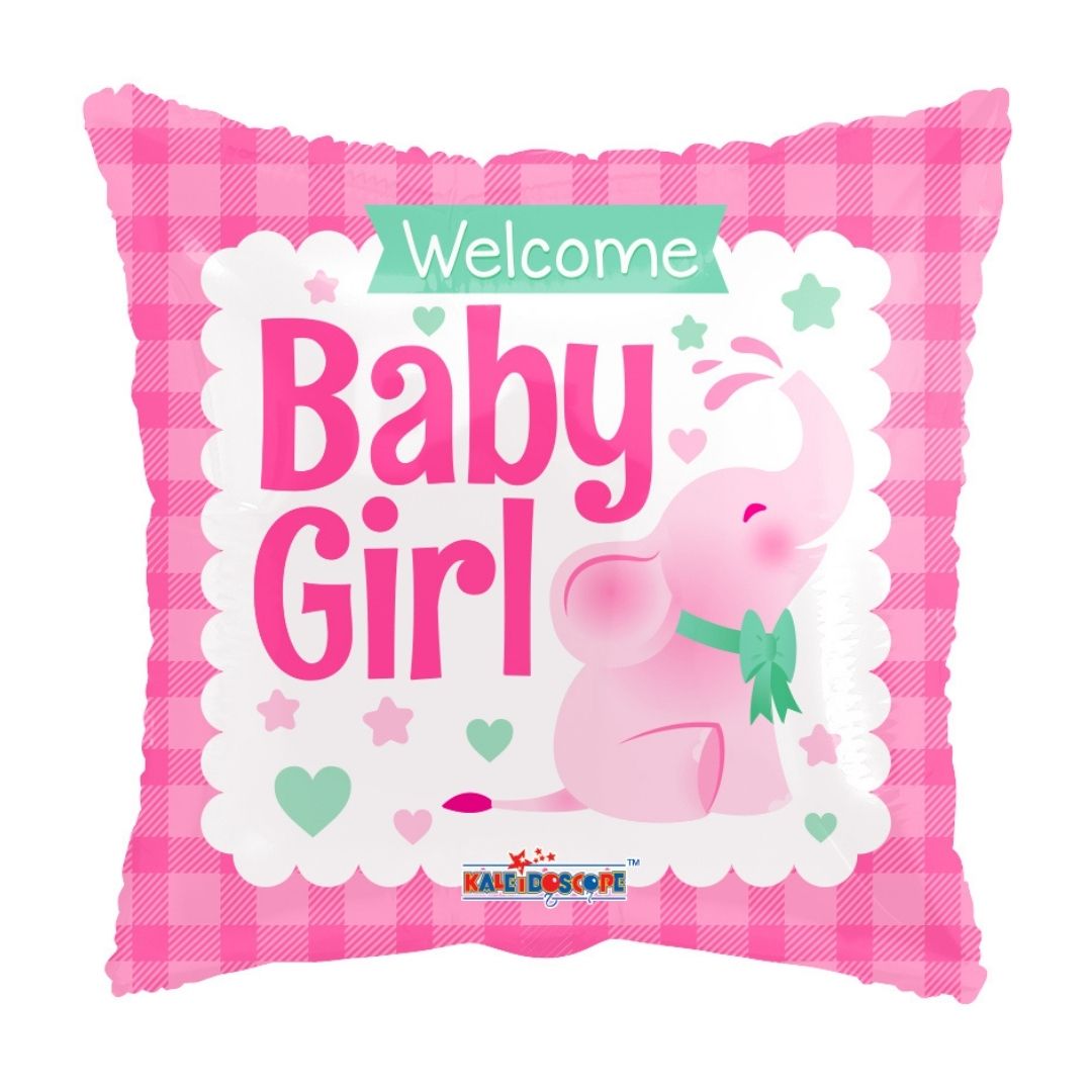 18" Square Baby Girl Little Elephant Gellibean