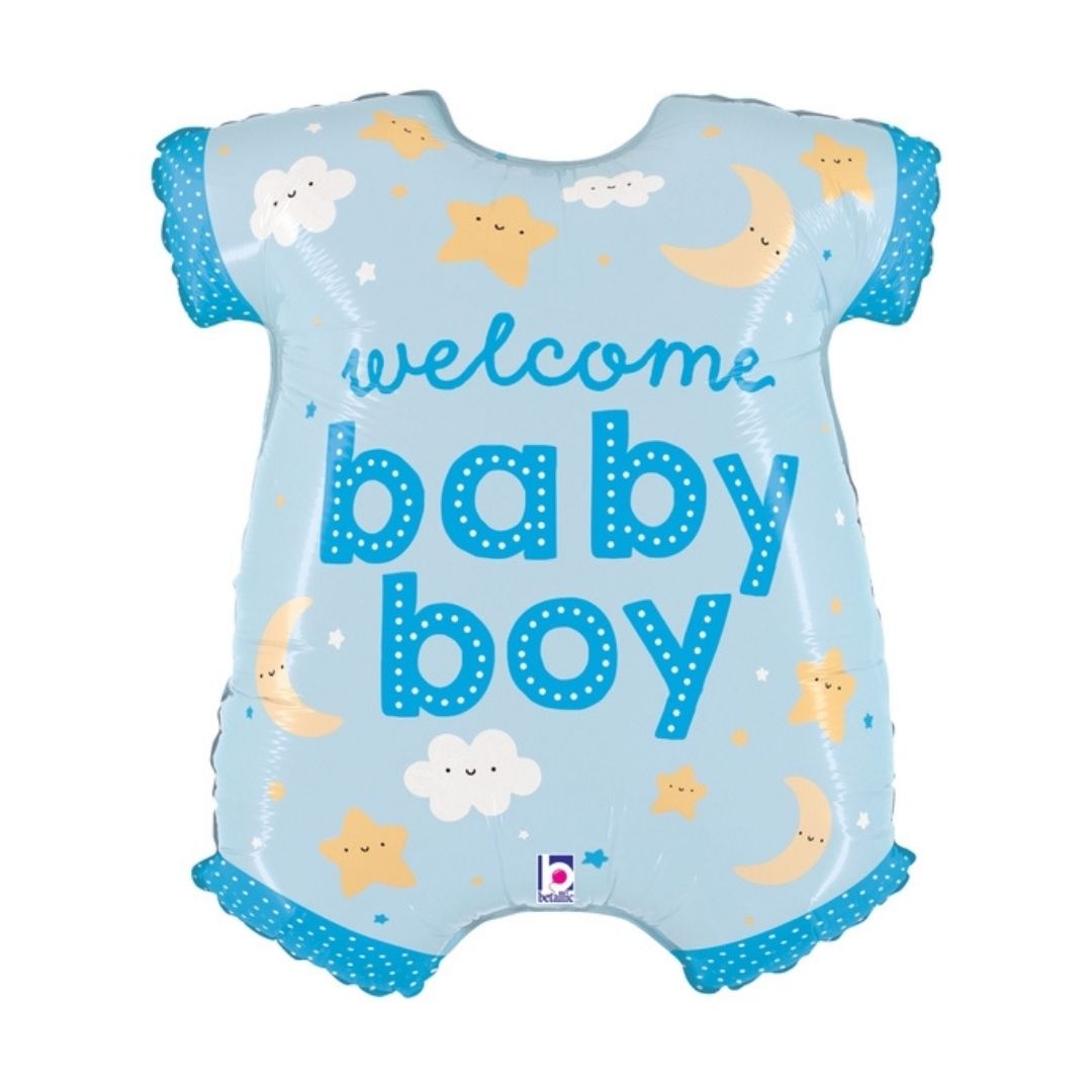 31" Foil Shape Baby Boy Onesie