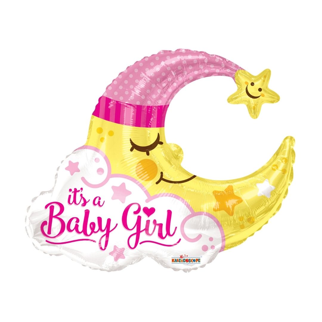 36" Baby Girl Moon Shape Gellibean