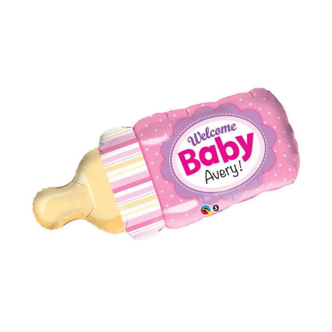 39" Welcome Baby Bottle Pink
