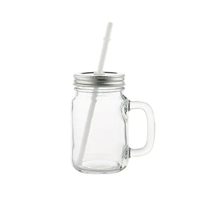JARRA MASON DE VIDRIO CON SOLVETE