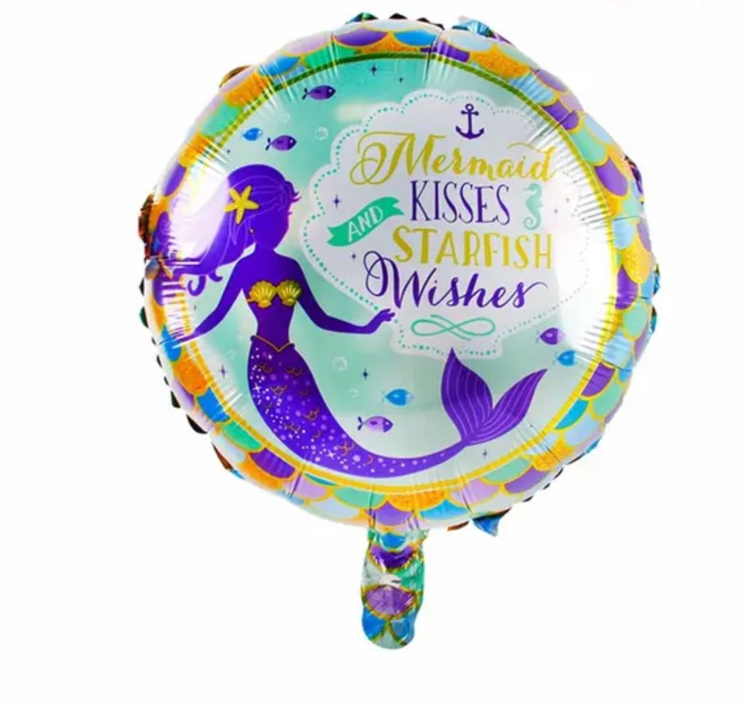 METALICO 18¨ DE SIRENA MORADA MERMAID KISSES STARFISH WISHES