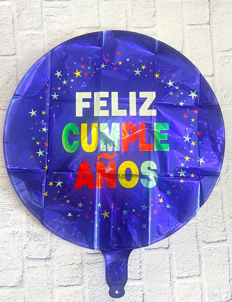METALICO 18¨ AZUL FELIZ CUMPLEAñOS DE COLORES