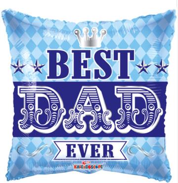 METALICO 18¨ CUADRADO AZUL BEST DAD EVER