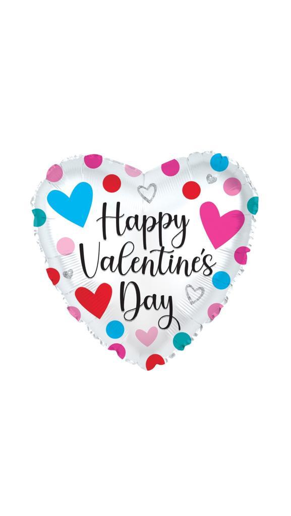 Happy Valentine's Day Dots y Hearts