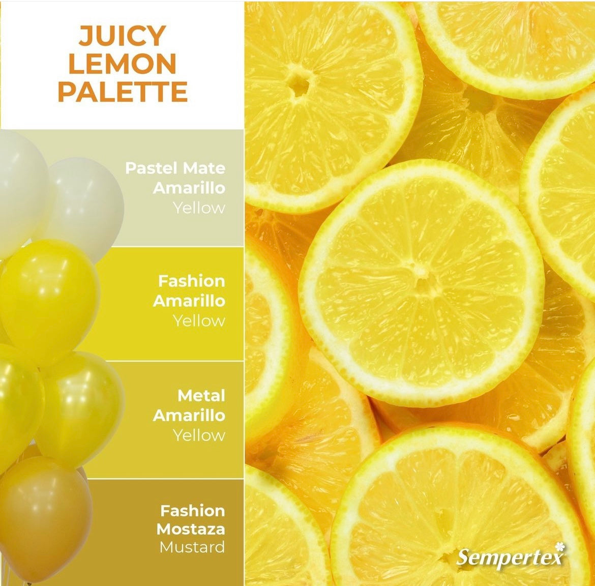 Paleta de colores amarillos