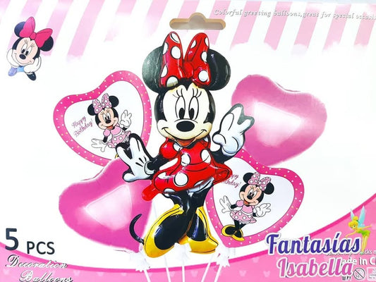 SET DE GLOBOS MINNIE MOUSE