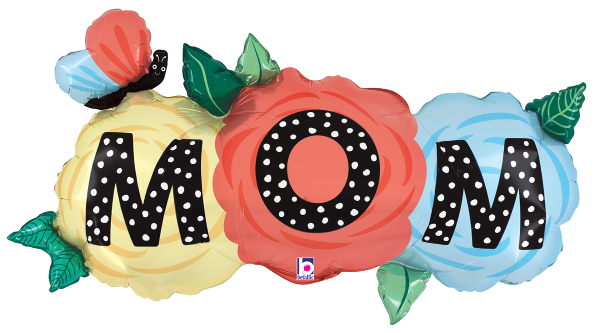 Metálico 35" Mom Floral Marquee