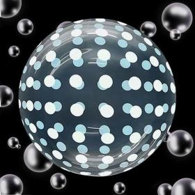 BURBUJA CRYSTAL BLUE DOTS (18")