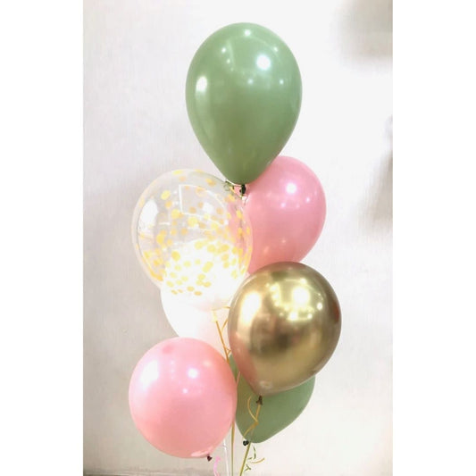 Arreglo 7 globos colores vintage