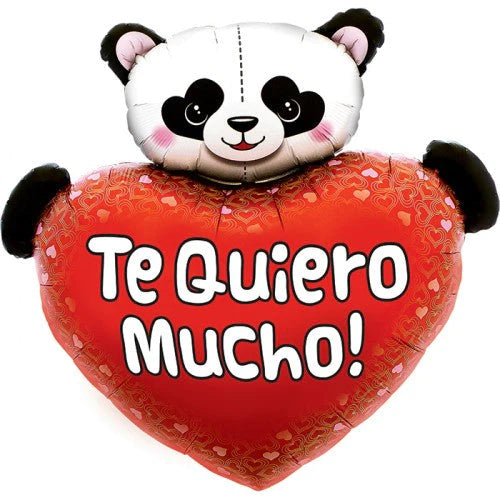 Metálico 36" Oso Panda Te quiero