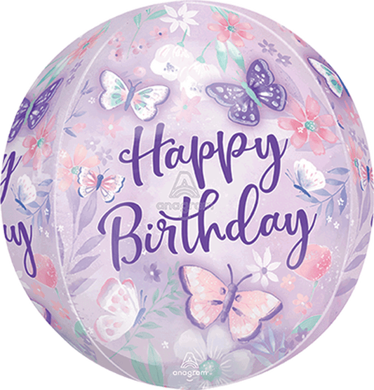 ORBZ "HAPPY BIRTHDAY" MARIPOSA (16")