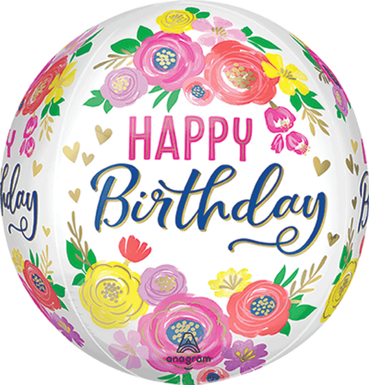 ORBZ "HAPPY BIRTHDAY" FLORES (16")