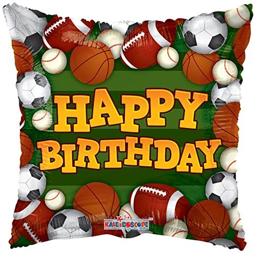 18" Happy Birthday cuadrado sports deportes