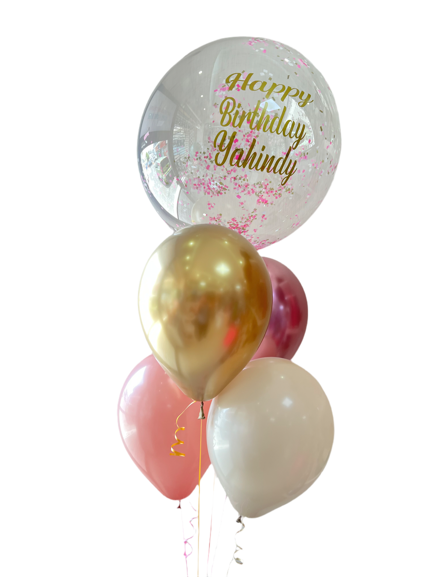 Burbuja personalizada + 4 globos