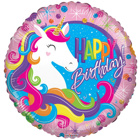 RAINBOW UNICORN BIRTHDAY 18"