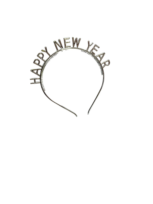 Cintillo Happy New Year plateado