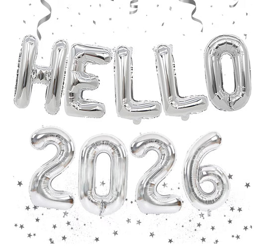 Hello 2026 plateado