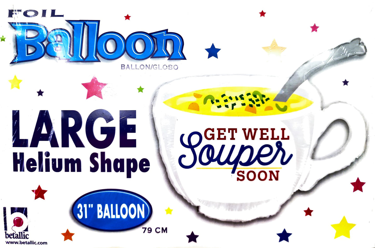 FOIL SHAPE GET WELL SOUPER SOON (LARGE)