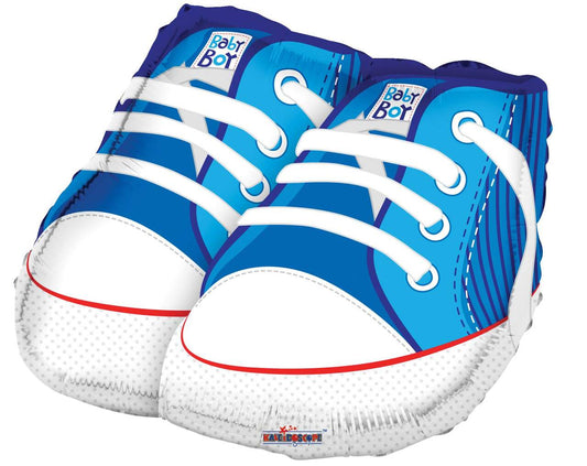 BABY BOY SHOES SHAPE MYLAR BALLON 21"