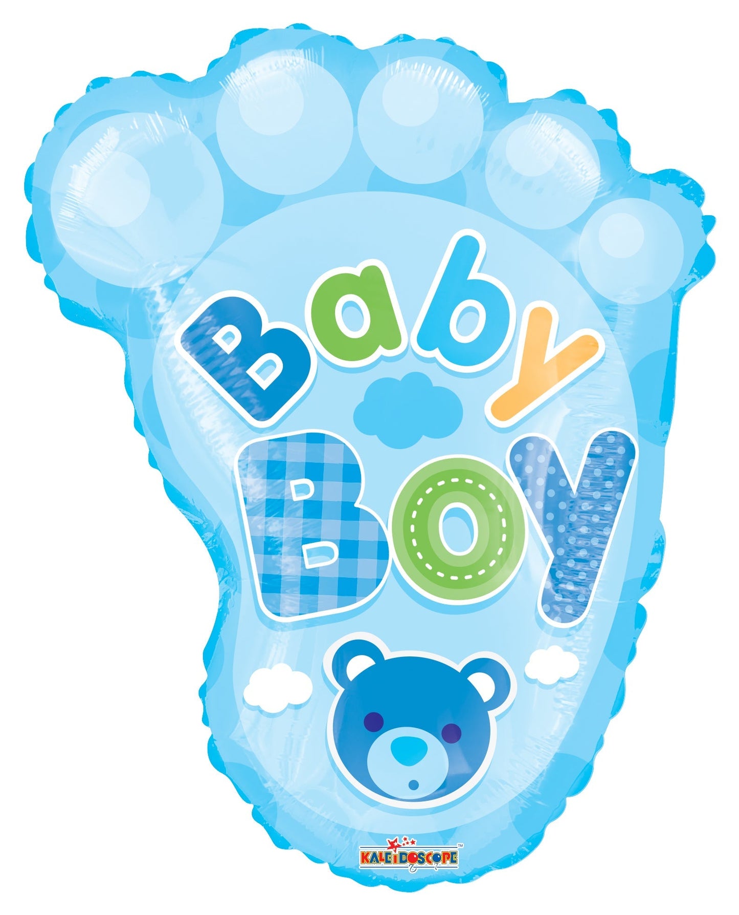 BABY BOY FOOT SHAPE GELLIBEAN BALLOON 20"
