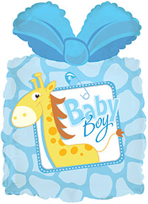 BABY BOY PRESENT GIRAFFE SHAPE BALLOON 28"
